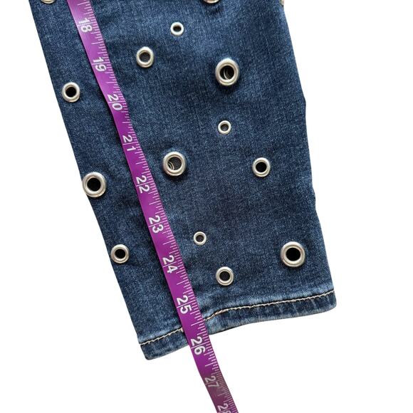 Mavi Jeans Women's Size 28 Tess High Rise Skinny Shaded Eyelet Ankle Artsy Boho - Picture 13 of 16